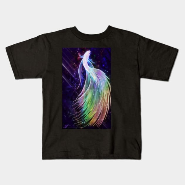 Betta Fish Prism Kids T-Shirt by labyrinth pattern